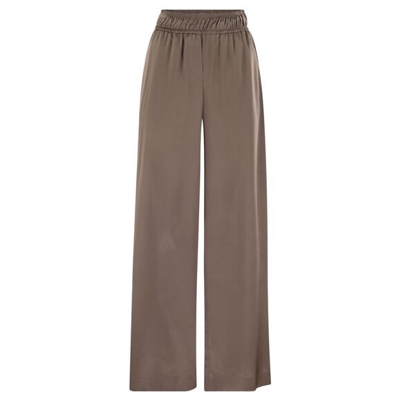Brunello Cucinelli Women Track Trousers In Stretch Silk Satin